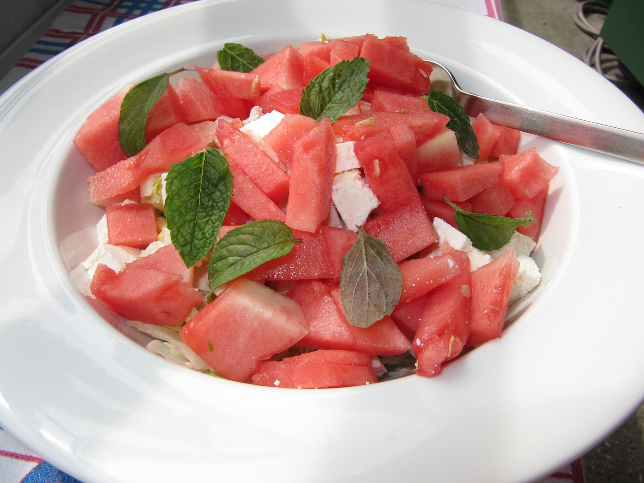 Insalata di anguria, Feta e Olio extra vergine d'oliva